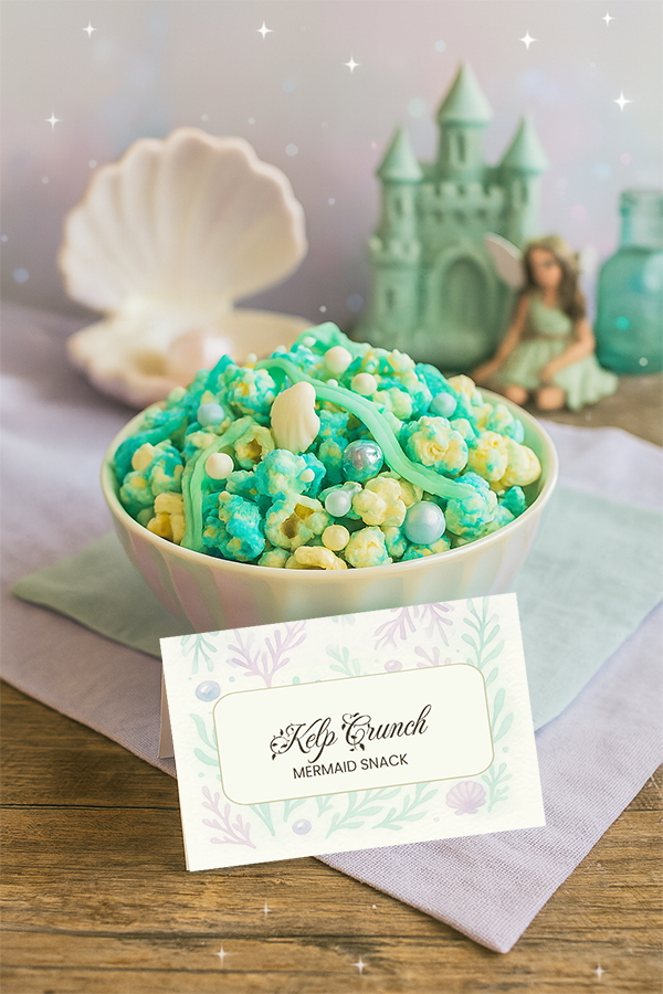 Create Personalized Mermaid Party Place Cards or Food Tent Cards – Custom Printables by A Bug & A Bean