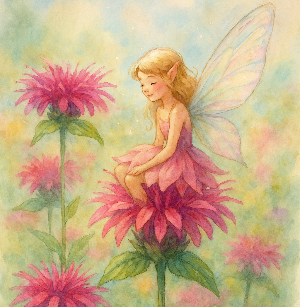 Featured image showing Bee Balm Care Guide: Grow a Garden That Hummingbirds and Fairies Will Love | A Bug & A Bean