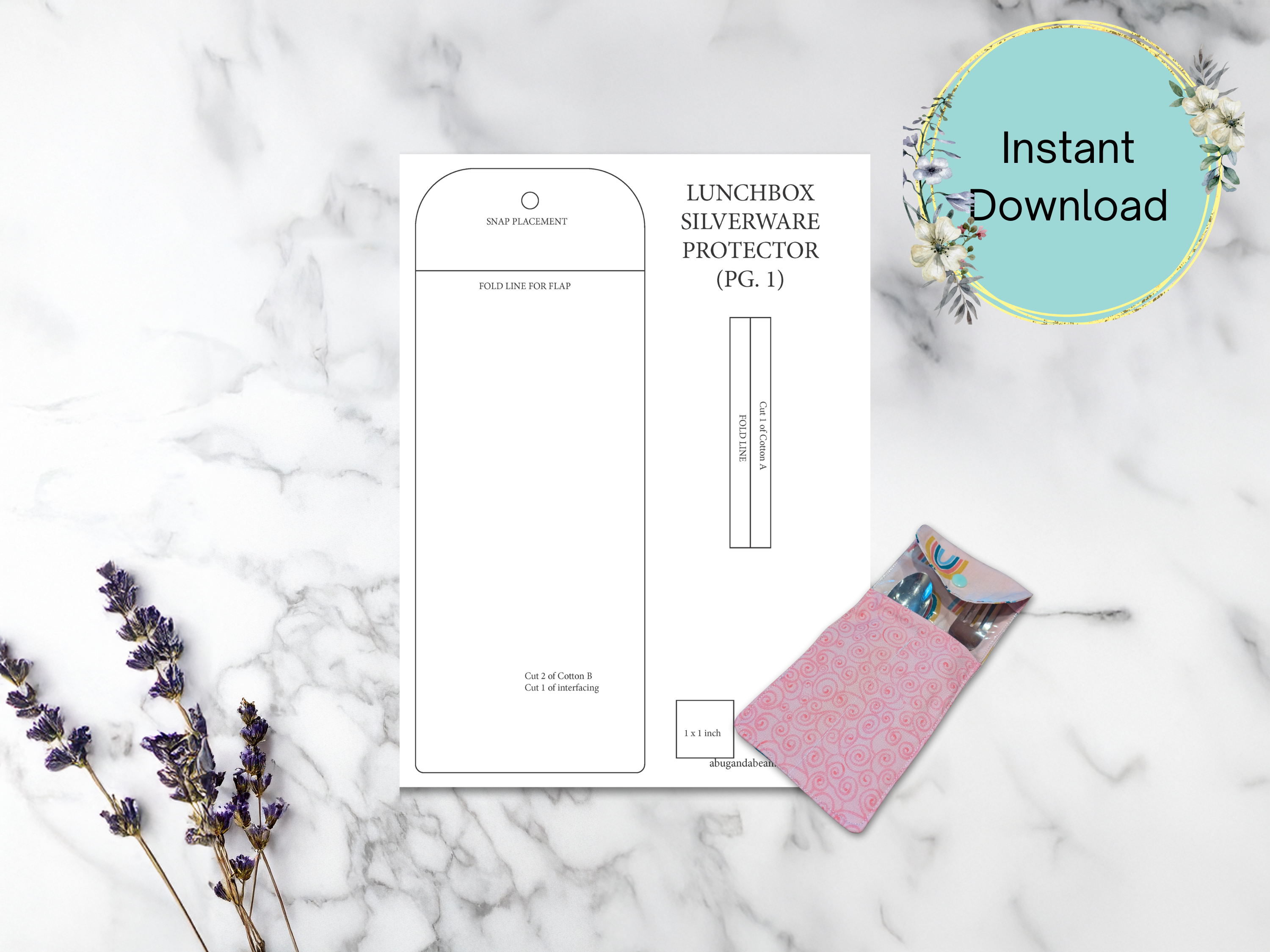 Lunchbox Silverware Pouch PDF Sewing Pattern